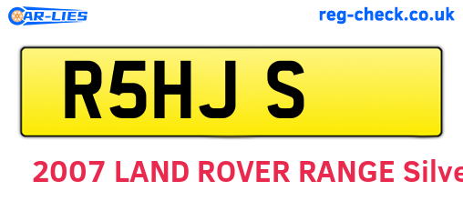 R5HJS are the vehicle registration plates.