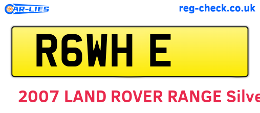 R6WHE are the vehicle registration plates.
