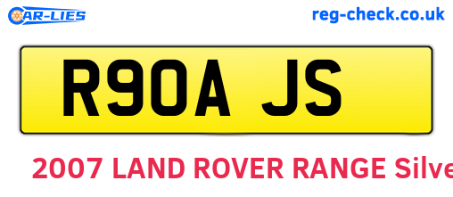 R90AJS are the vehicle registration plates.