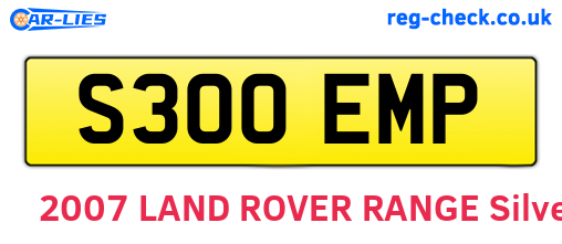 S300EMP are the vehicle registration plates.