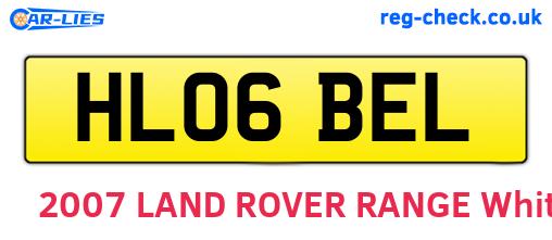 HL06BEL are the vehicle registration plates.