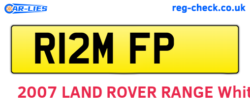 R12MFP are the vehicle registration plates.