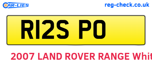 R12SPO are the vehicle registration plates.