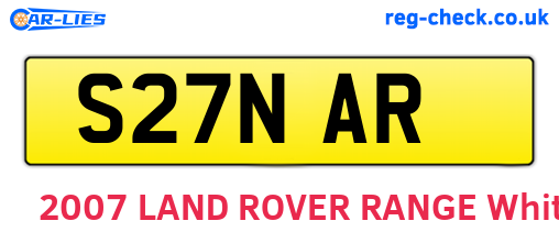 S27NAR are the vehicle registration plates.