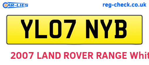 YL07NYB are the vehicle registration plates.