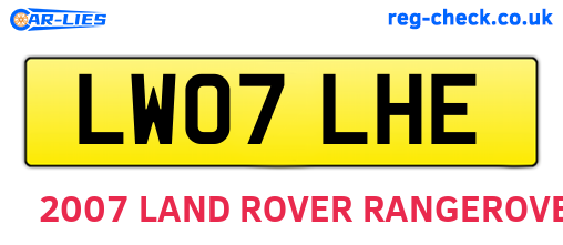 LW07LHE are the vehicle registration plates.