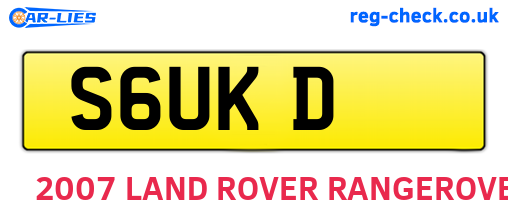 S6UKD are the vehicle registration plates.