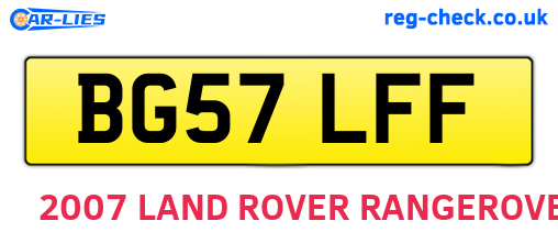 BG57LFF are the vehicle registration plates.