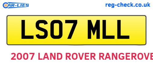 LS07MLL are the vehicle registration plates.