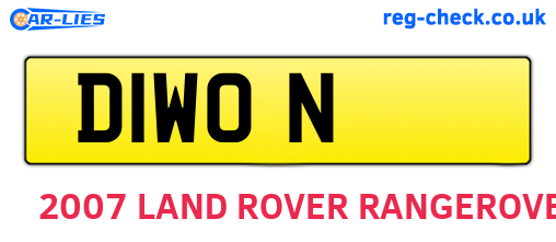 D1WON are the vehicle registration plates.