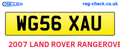 WG56XAU are the vehicle registration plates.