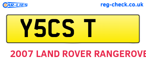 Y5CST are the vehicle registration plates.