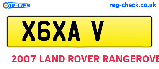 X6XAV are the vehicle registration plates.