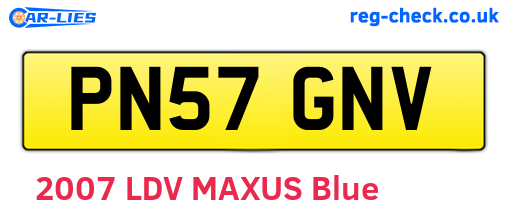 PN57GNV are the vehicle registration plates.