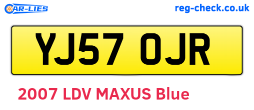 YJ57OJR are the vehicle registration plates.