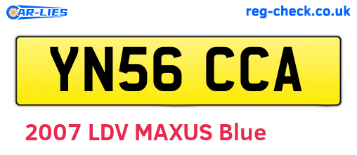 YN56CCA are the vehicle registration plates.