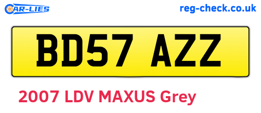 BD57AZZ are the vehicle registration plates.