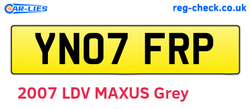YN07FRP are the vehicle registration plates.
