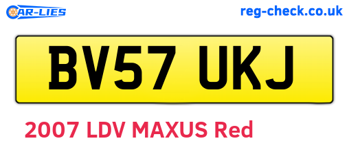 BV57UKJ are the vehicle registration plates.