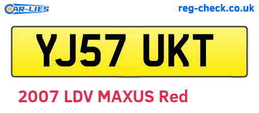 YJ57UKT are the vehicle registration plates.