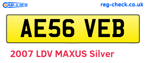 AE56VEB are the vehicle registration plates.