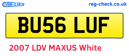 BU56LUF are the vehicle registration plates.