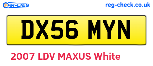 DX56MYN are the vehicle registration plates.