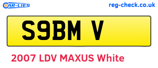 S9BMV are the vehicle registration plates.