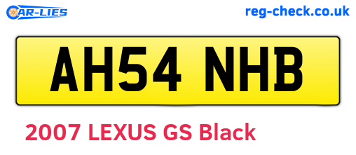 AH54NHB are the vehicle registration plates.