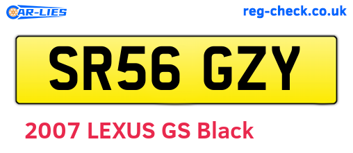 SR56GZY are the vehicle registration plates.
