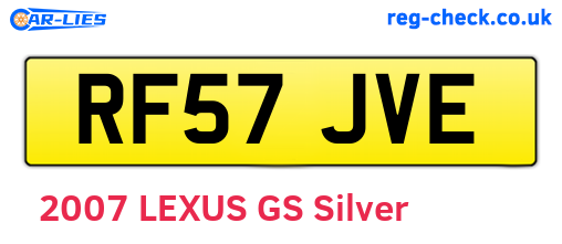 RF57JVE are the vehicle registration plates.