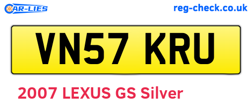 VN57KRU are the vehicle registration plates.