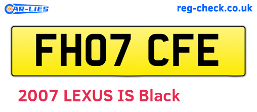 FH07CFE are the vehicle registration plates.