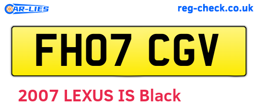 FH07CGV are the vehicle registration plates.