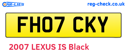 FH07CKY are the vehicle registration plates.