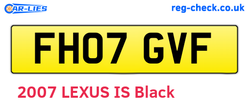 FH07GVF are the vehicle registration plates.