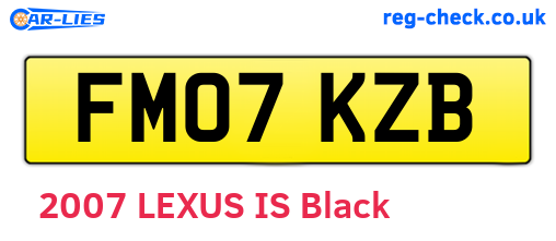 FM07KZB are the vehicle registration plates.