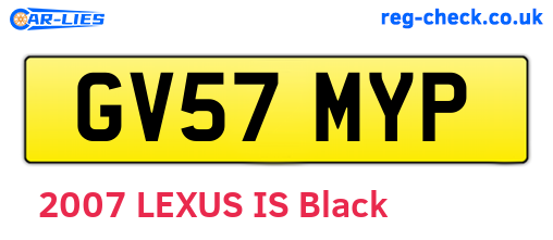 GV57MYP are the vehicle registration plates.
