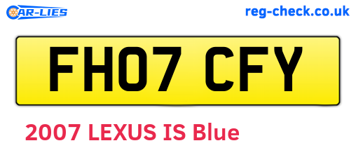 FH07CFY are the vehicle registration plates.
