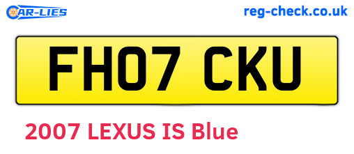 FH07CKU are the vehicle registration plates.