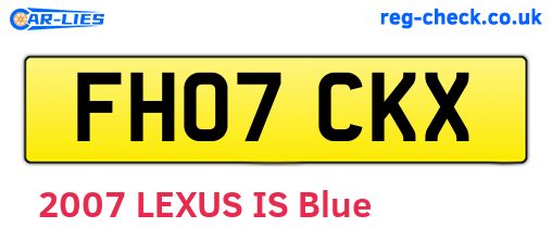 FH07CKX are the vehicle registration plates.