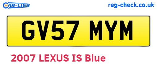 GV57MYM are the vehicle registration plates.