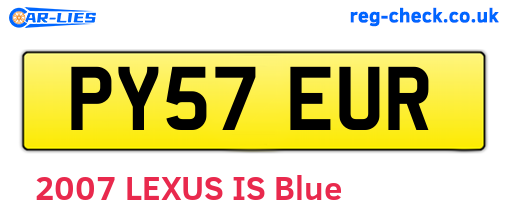 PY57EUR are the vehicle registration plates.