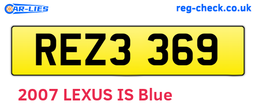 REZ3369 are the vehicle registration plates.