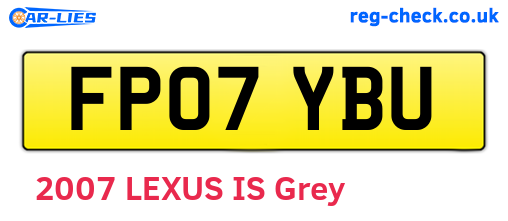 FP07YBU are the vehicle registration plates.