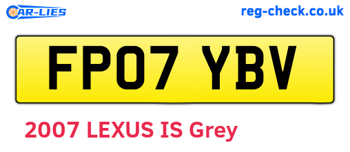 FP07YBV are the vehicle registration plates.