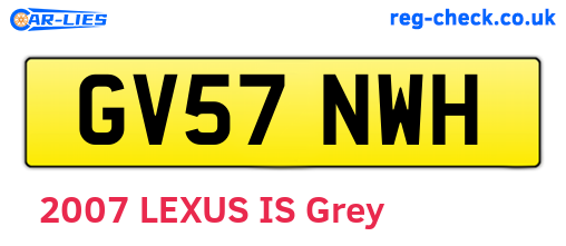 GV57NWH are the vehicle registration plates.