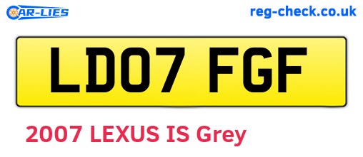 LD07FGF are the vehicle registration plates.