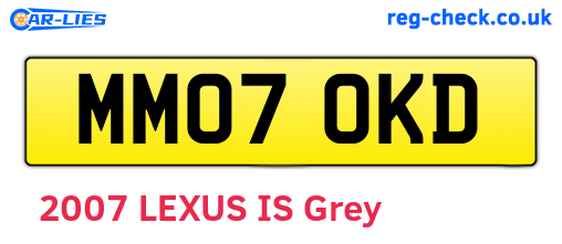 MM07OKD are the vehicle registration plates.