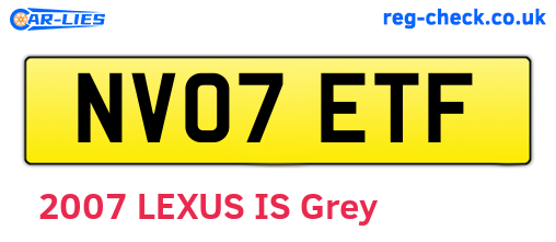 NV07ETF are the vehicle registration plates.